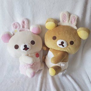 Rilakkuma -  Flower Field Rabbit XL Plushies (Rilakkuma + Korilakkuma)